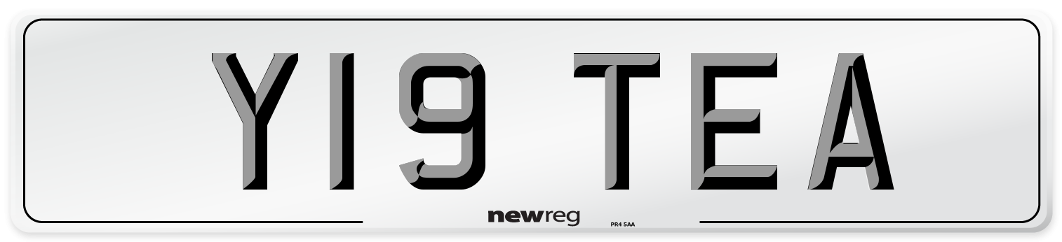 Y19 TEA Number Plate from New Reg